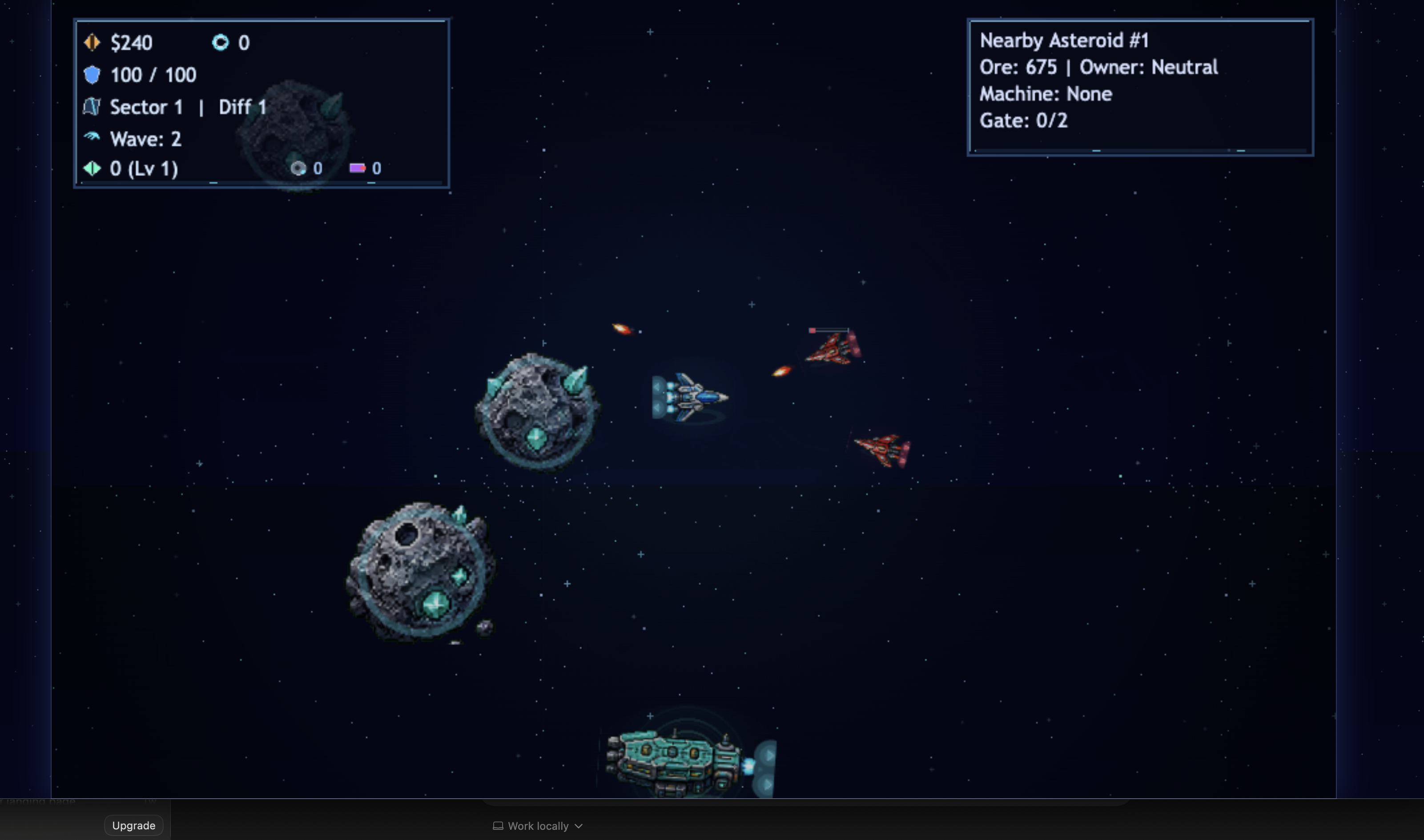 Asteroid Claim gameplay screenshot