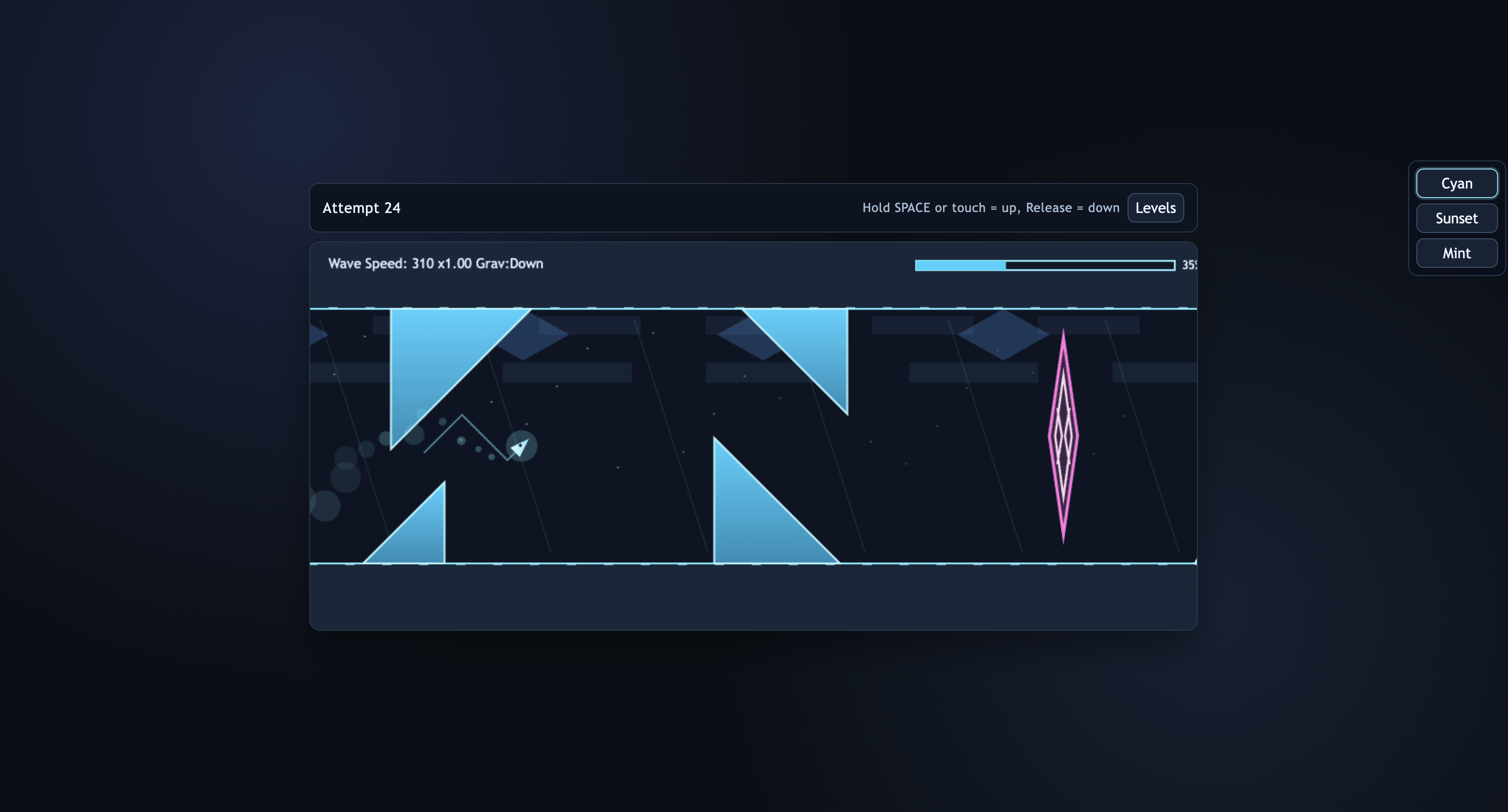 Trigonometry Dash gameplay screenshot